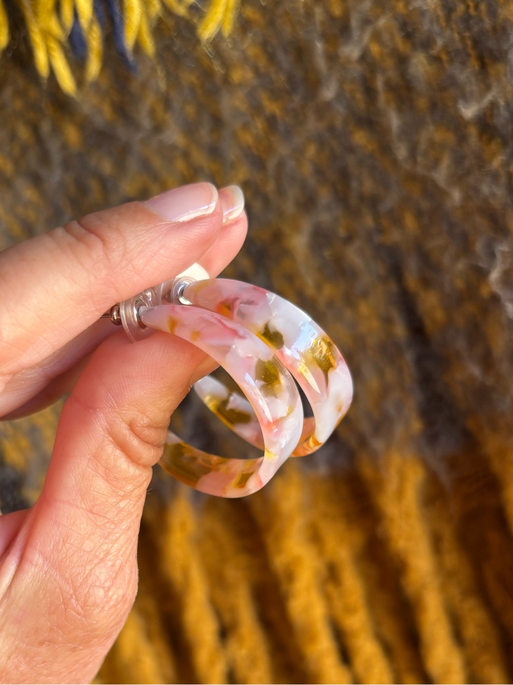 Hoop Earrings Acrylic Summer